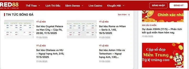 Hướng dẫn dự đoán bóng đá hôm nay chính xác tại nhà cái Red88